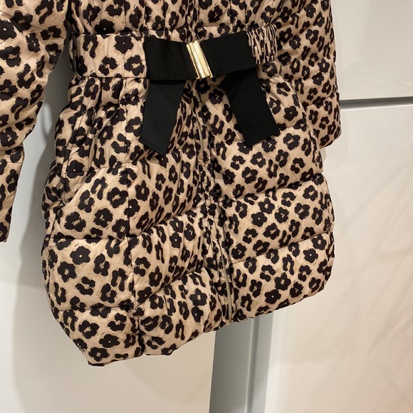 Leopard Printed Down Jacket For Girls - Picture 6 of 13